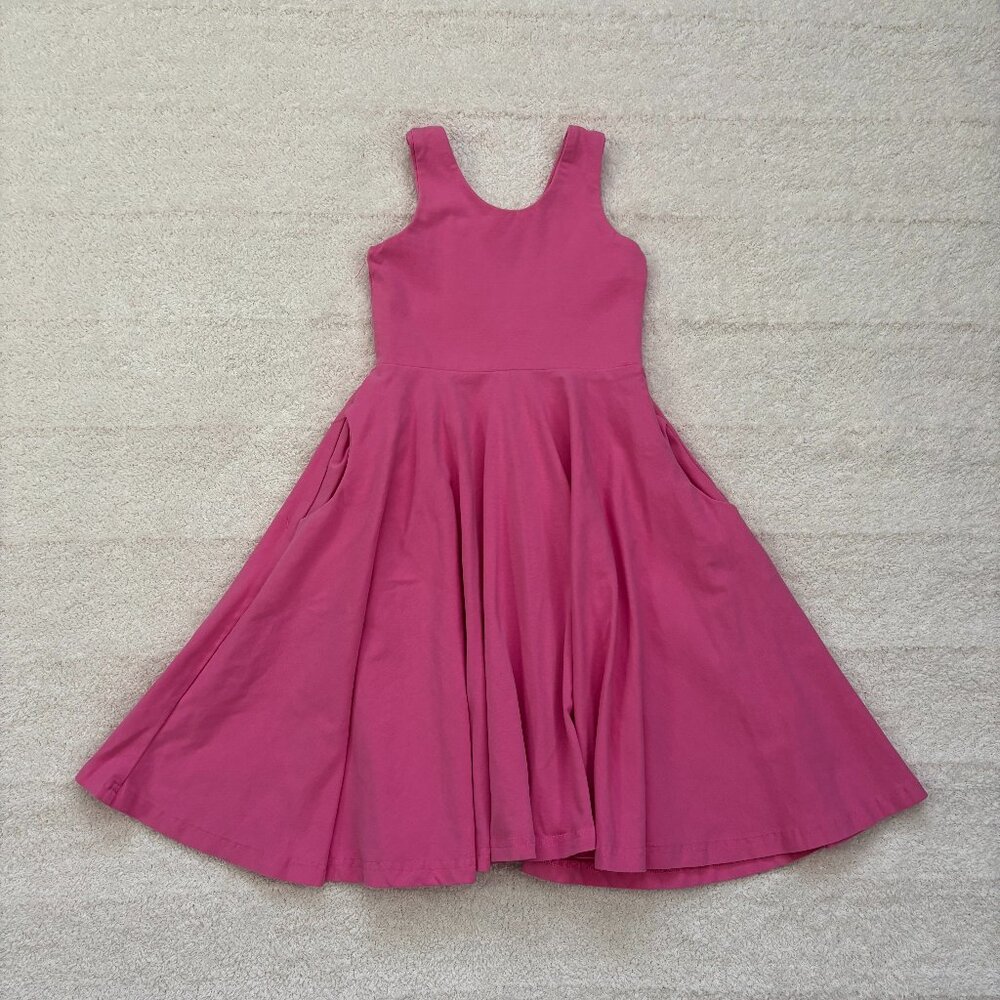 Remie Girl dark pink sleeveless dress, 2 side pockets